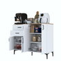 Hanah Home Armario Multiusos Blanco y Nogal